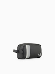 Armani Exchange 100% Cotton Logo Black Washbag - Image 6 of 6