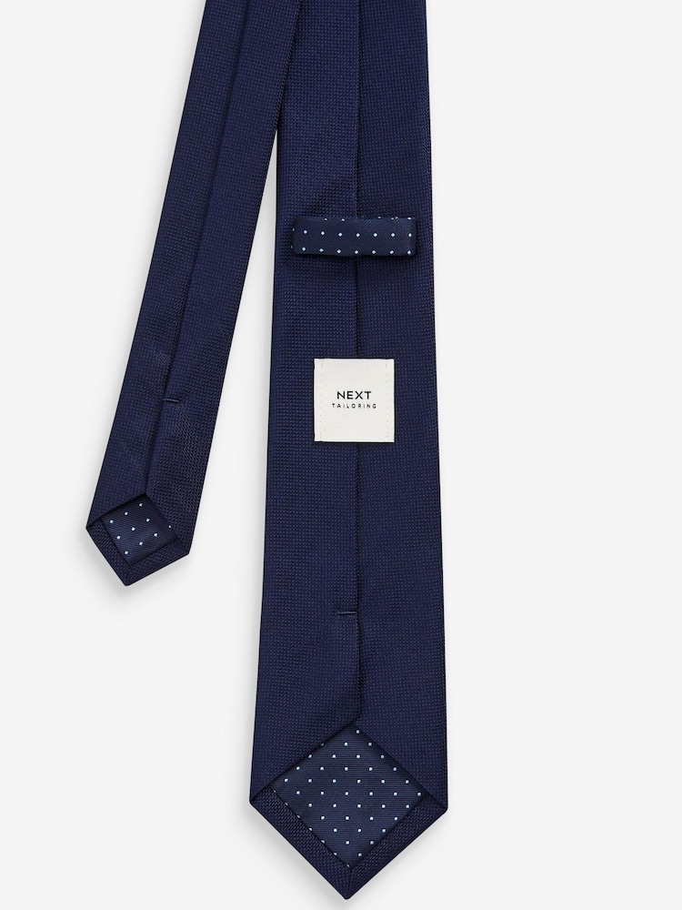 Navy Blue Silk Tie - Image 2 of 2
