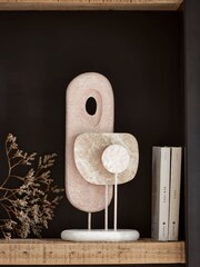 Cream Marble Effect Abstract Sculpture - Image 1 of 5