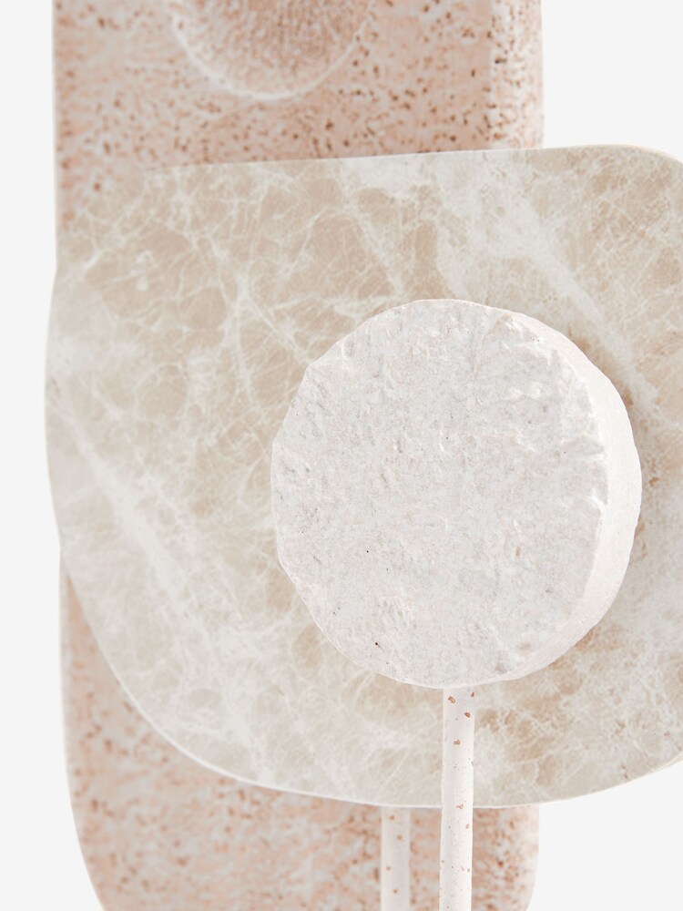 Cream Marble Effect Abstract Sculpture - Image 2 of 5