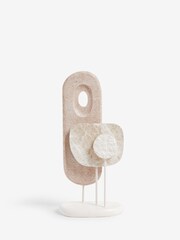 Cream Marble Effect Abstract Sculpture - Image 3 of 5