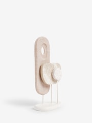Cream Marble Effect Abstract Sculpture - Image 4 of 5