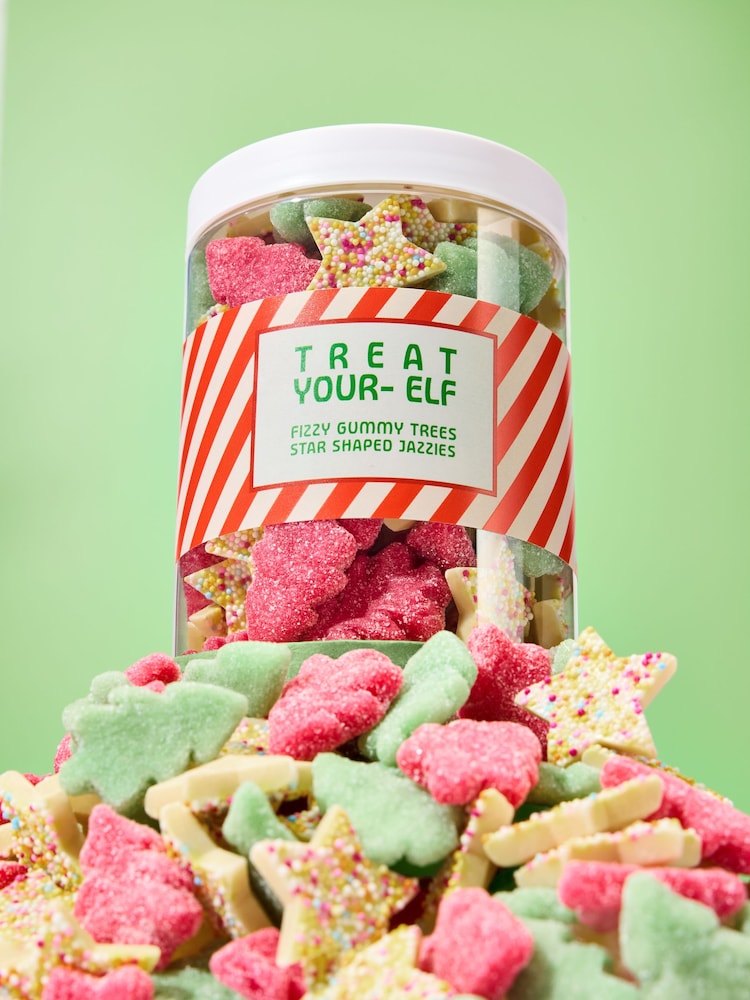 Sweet Me Keep Me Christmas Fizzy Trees And Snowie Stars 600g Sweet Jar - Image 1 of 5 Sweet Me Keep Me Christmas Fizzy Trees And Snowie Stars 600g Sweet Jar - Image 1 of 5