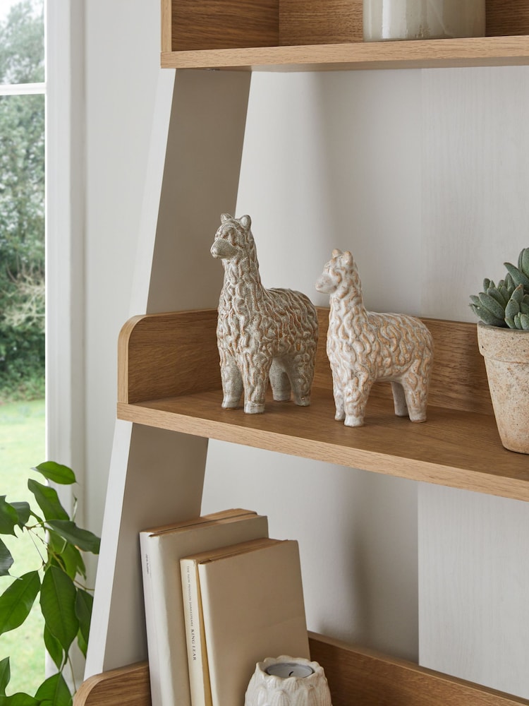Set of 2 Natural Alma and Alan Alpaca Ornaments - Image 1 of 5