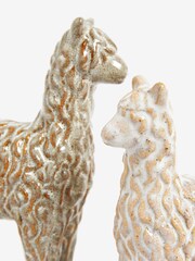 Set of 2 Natural Alma and Alan Alpaca Ornaments - Image 5 of 5