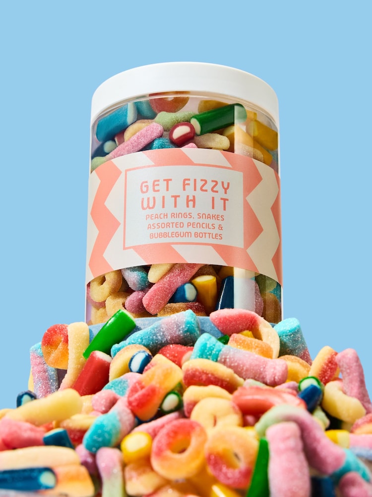 Sweet Me Keep Me Fizzy Rainbow Pick n Mix 600g Sweet Jar - Image 1 of 4 Sweet Me Keep Me Fizzy Rainbow Pick n Mix 600g Sweet Jar - Image 1 of 4