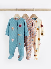 Modrozelena modra - Otroška oblačila za spanje Character 3 Pack (0-2yrs) - Slika 1 iz 9