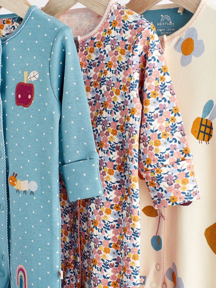 Bleu de sarcelle - Combinaisons de nuit Baby Character 3 Pack (0-2ans) - Image 3 of 9