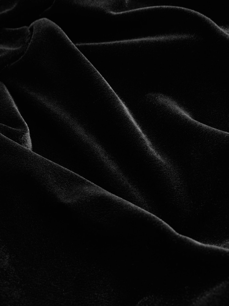 Black Velvet Midi Dress - Image 6 of 6 Black Velvet Midi Dress - Image 6 of 6