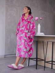 Pink Scion At Next Lionel the Leopard - Scion at Next Mr Fox Oversized Blanket Hoodie - Obraz 4 z 7