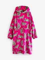 Pink Scion At Next Lionel the Leopard - Scion at Next Mr Fox Oversized Blanket Hoodie - Obraz 6 z 7