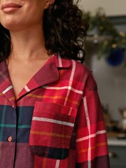 Red Check Matching Family Womens Christmas Cotton Pyjamas - Image 4 of 8