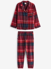Red Check Matching Family Womens Christmas Cotton Pyjamas - Image 5 of 8
