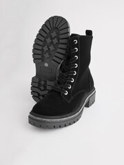 Black Velvet Forever Comfort® Diamanté Rand Lace-Up Boots - Image 3 of 6