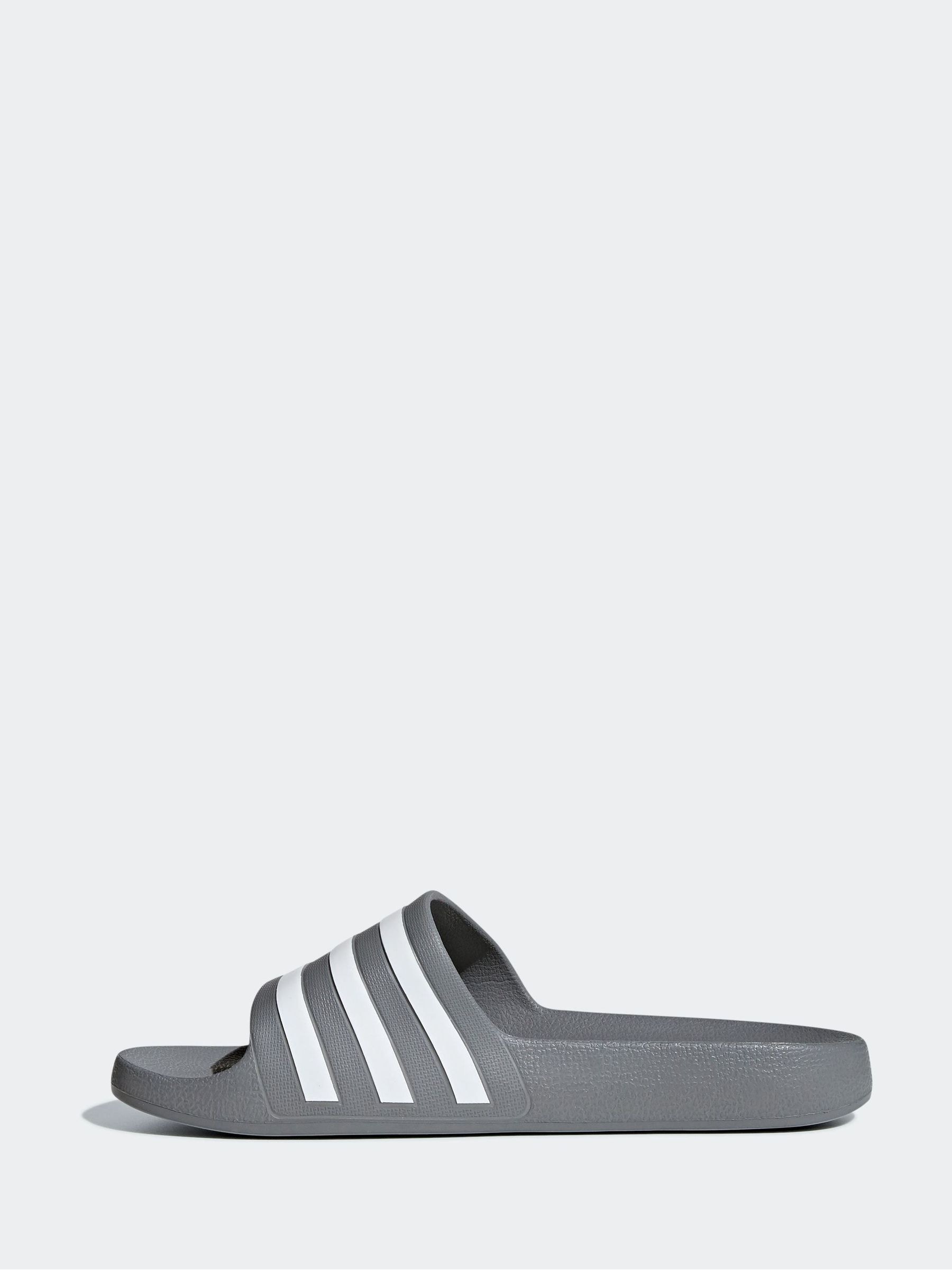 Buy adidas Grey Light Sportswear Adilette Aqua Slides from