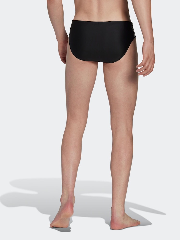 adidas Black Classic 3-Stripes Swim Boxers - Image 2 of 6