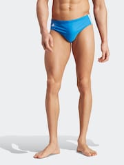 adidas Blue Classic 3-Stripes Swim Trunks - Image 1 of 7