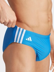 adidas Blue Classic 3-Stripes Swim Trunks - Image 4 of 7