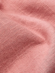 Blush Pink Strappy Linen Blend Midi Dress - Image 6 of 6