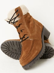 FatFace Brown Tory Apron Ankle Heel Boots - Image 2 of 4