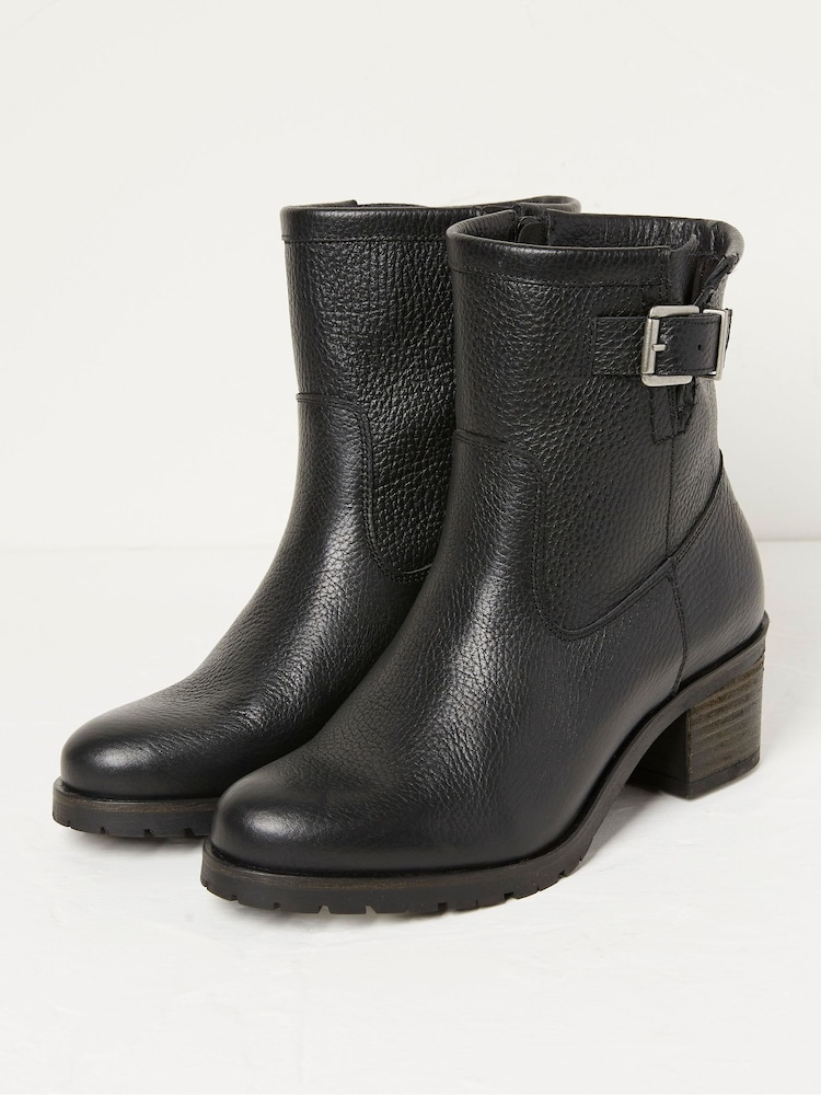 FatFace Black Hollie Midheight Heel Boots - Image 2 of 4 FatFace Black Hollie Midheight Heel Boots - Image 2 of 4