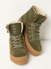 FatFace Green Georgie Hybrid Hiker Ankle Boots - Image 2 of 3