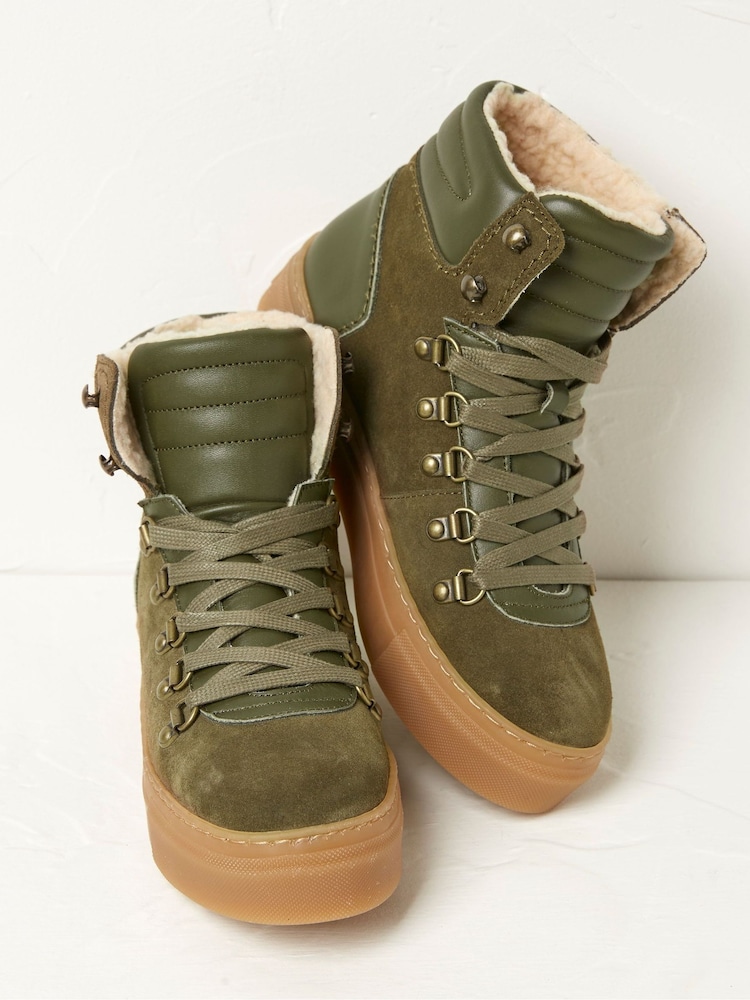 FatFace Green Georgie Hybrid Hiker Ankle Boots - Image 2 of 3