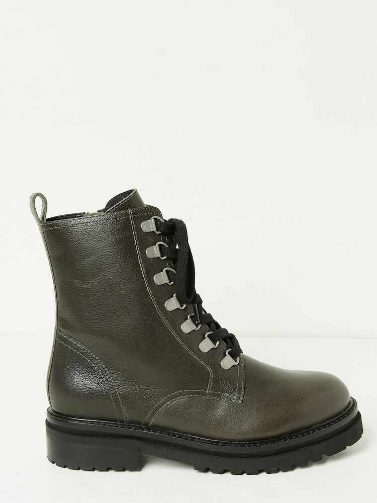 FatFace Green Aureilia Ankle Hiker Boots - Image 1 of 5