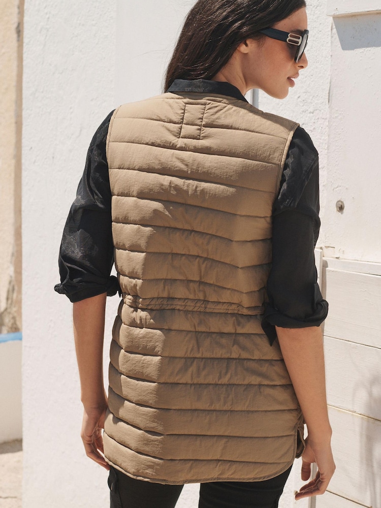Neutral Quilted Gilet - Image 2 of 6