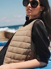 Neutral Quilted Gilet - Image 3 of 6