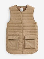 Neutral Quilted Gilet - Image 5 of 6
