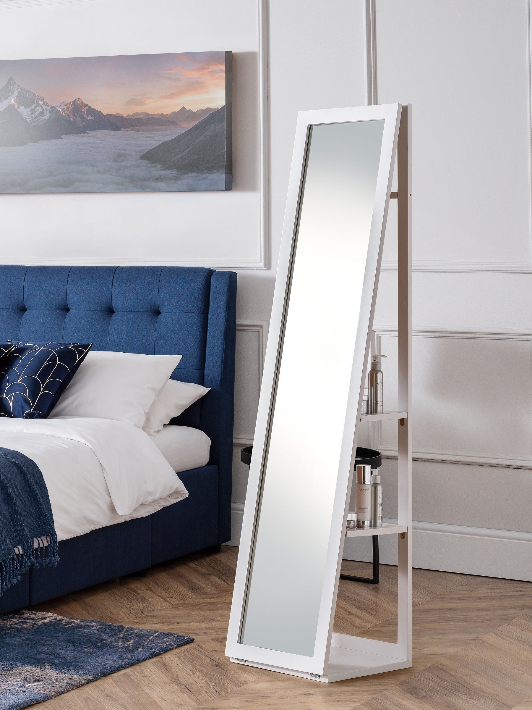 Julian Bowen Fresco White Storage Mirror - Longline Design - Ample Storage - Wooden Frame - Image 6