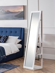 Julian Bowen White Fresco Storage Mirror - Image 1 of 1
