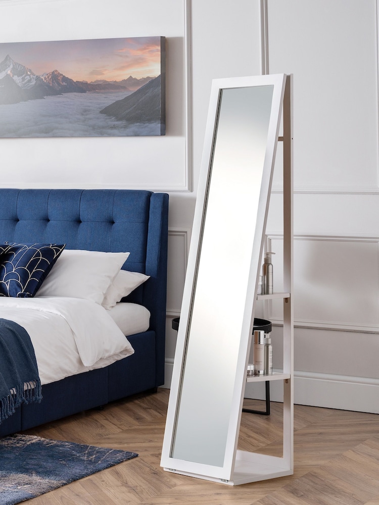 Julian Bowen White Fresco Storage Mirror - Image 1 of 1