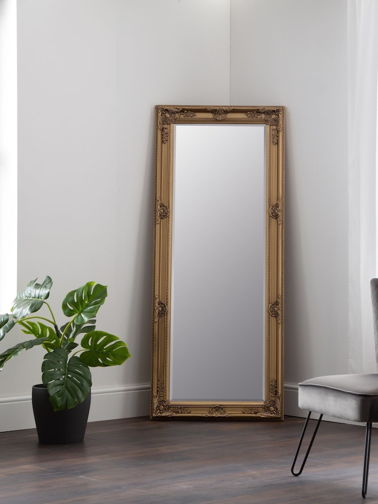 Julian Bowen Gold Palais Lean-To Dress Mirror - Image 1 of 3 Julian Bowen Gold Palais Lean-To Dress Mirror - Image 1 of 3