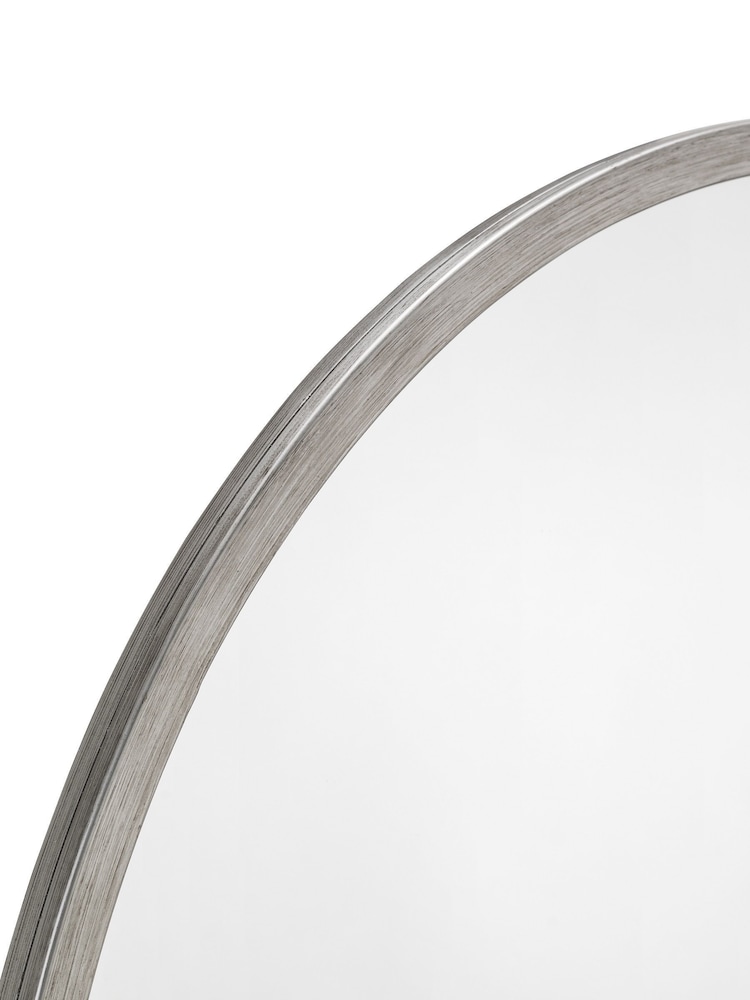 Julian Bowen Pewter Grey Octave Round Wall Mirror - Image 2 of 2 Julian Bowen Pewter Grey Octave Round Wall Mirror - Image 2 of 2