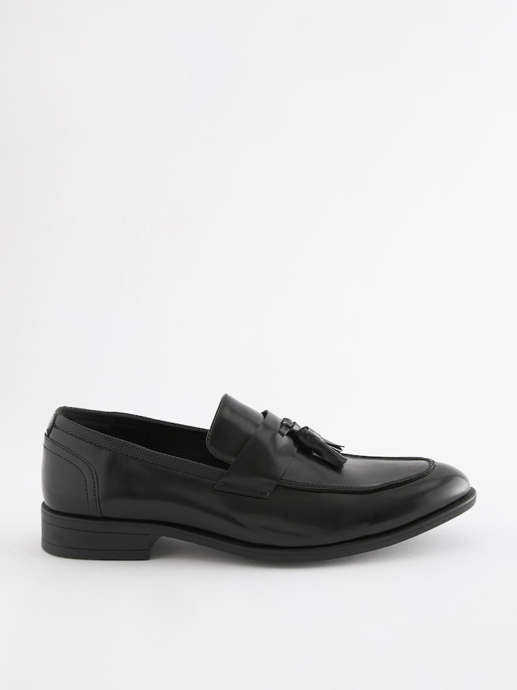 Czarny - High-Shine Tassel Loafers - Image 3 of 7