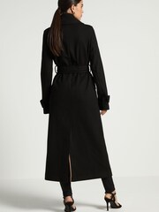 Black Belted Long Coat - Image 3 of 6