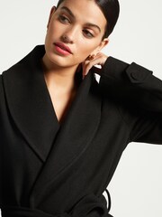 Black Belted Long Coat - Image 4 of 6