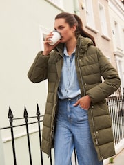 Khaki Green Shower Resistant Padded Coat - Image 1 of 1