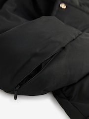 Black Shower Resistant Hooded Padded Coat - Image 8 of 8