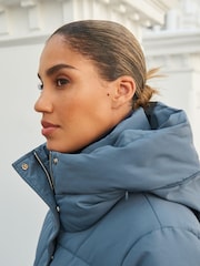 Blue Shower Resistant Padded Coat - Image 3 of 7