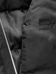 Black Longline Padded Coat - Image 10 of 10