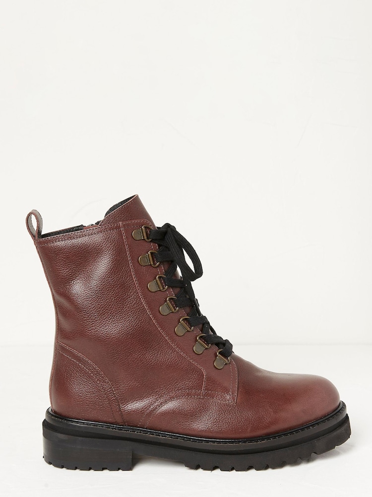 FatFace Red Aureilia Ankle Hiker Boots - Image 1 of 4