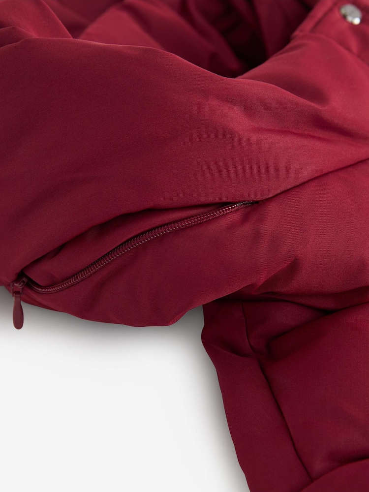 Deep Red Shower Resistant Padded Coat - Image 9 of 9 Deep Red Shower Resistant Padded Coat - Image 9 of 9