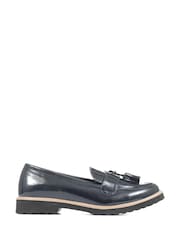 Pavers Blue Chunky Tassel Loafers - Image 1 of 5