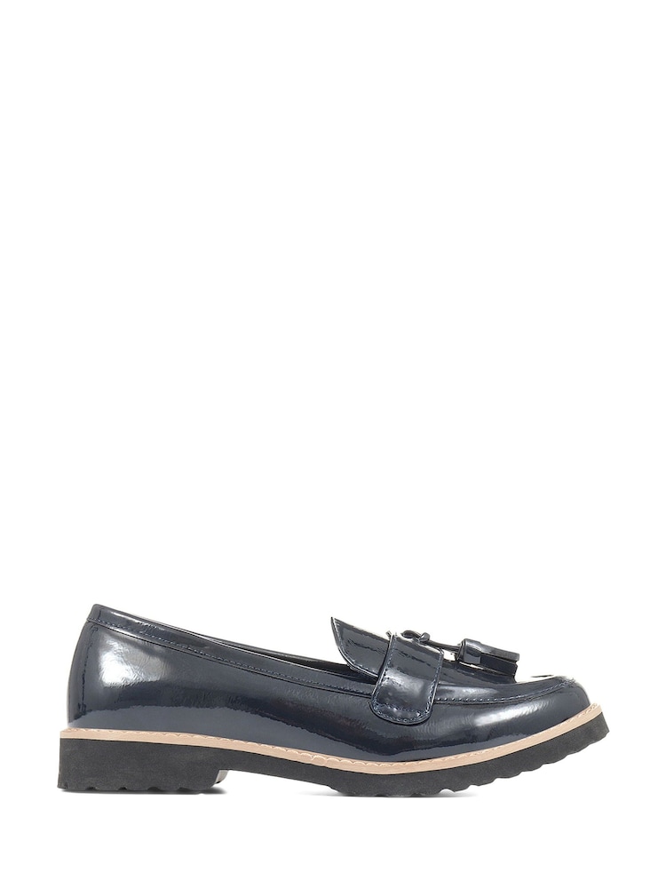 Pavers Blue Chunky Tassel Loafers - Image 1 of 5