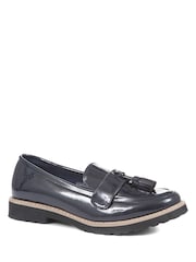 Pavers Blue Chunky Tassel Loafers - Image 2 of 5