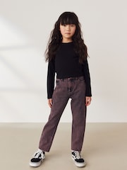 Pink Overdye Cotton Mom Jeans With Elasticated Waist (3-16yrs) - Image 2 of 6