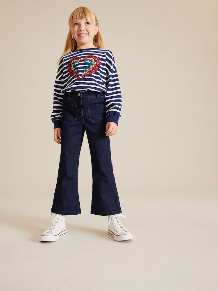 Denim-Tintenblau​​​​​​​ - Ausgestellte Jeans (3-16 J.) - Bild 2 von 6